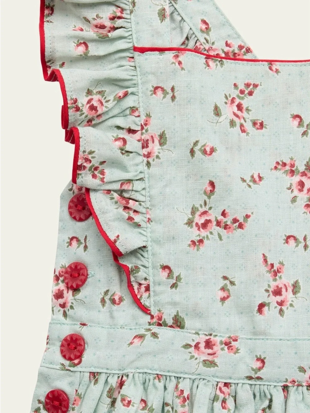 Ralph Lauren Girls Floral Linen-Cotton Dress - Size 6